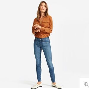 Everlane Mid-Rise Mid Blue Skinny Jean - 26 ankle